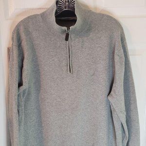Men's Nautica Light Sweater, light gray, Long slee